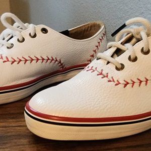 KEDS leather Champion Baseball stich detailing shoes no team logo Red White Blue